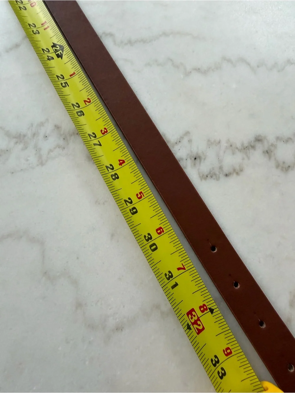 Ann Taylor Cognac Brown Belt with Gold Double-Ring Buckle